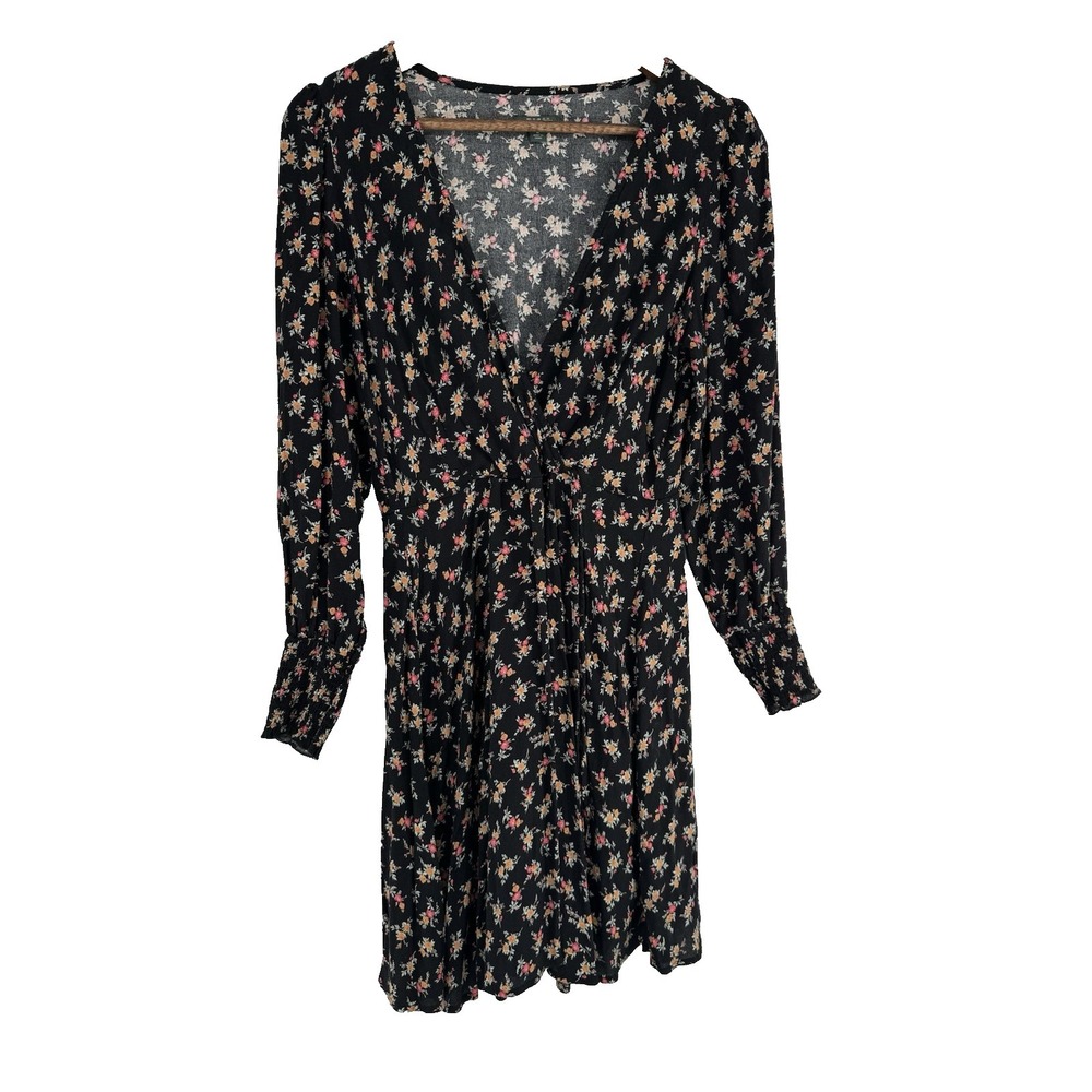 Wild‎ Fable Floral Wrap Dress M A-Line Long Sleeve Cottagecore romantic fairy